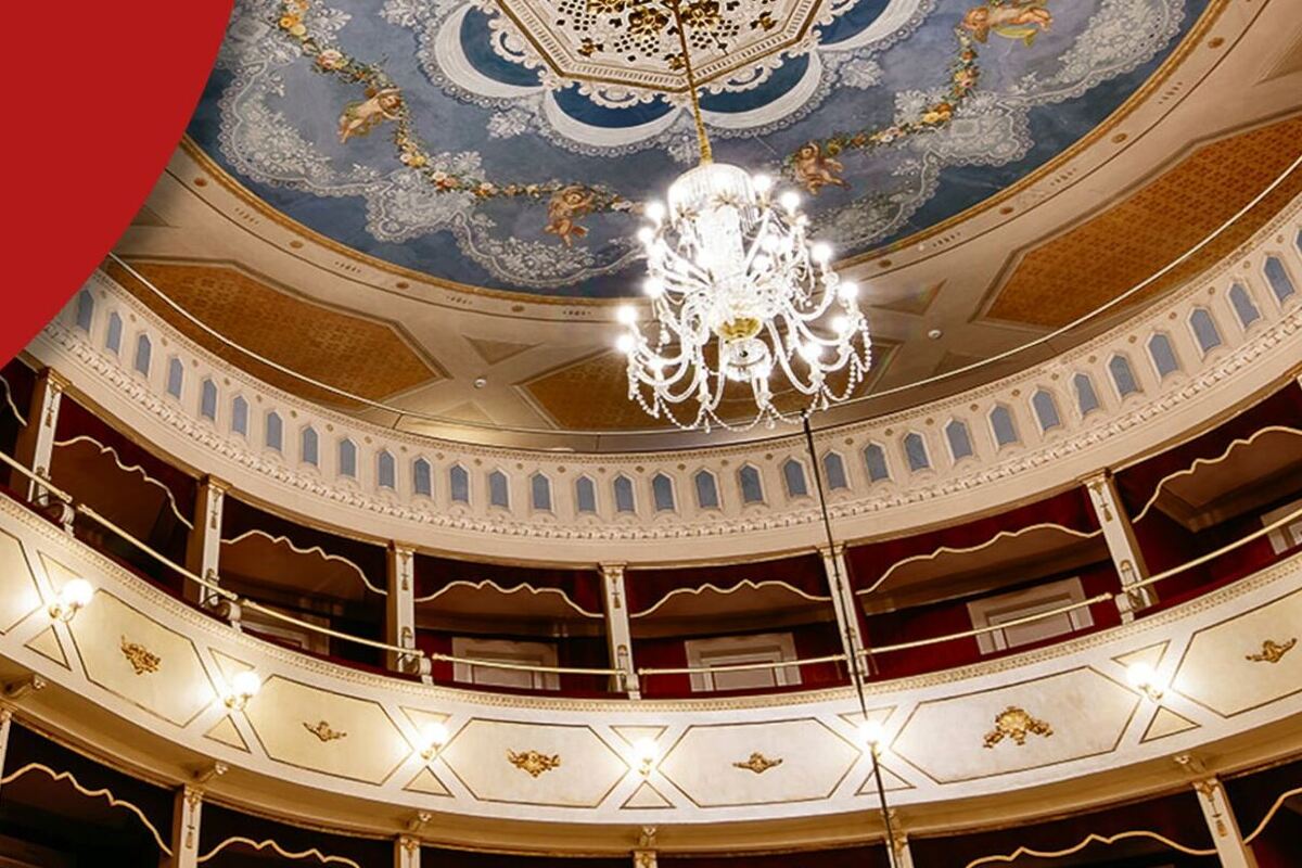 Teatro Goldoni Corinaldo, vista dell'alto del teatro
