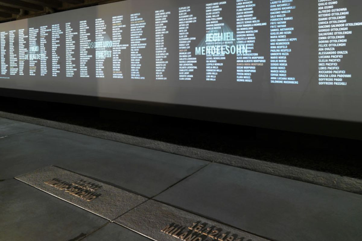 Giornata della Memoria, 27 gennaio. Credits: Memoriale della Shoa di Milano - Memoriale del Muro dei Nomi, stazione Milano Centrale. In memoria dei 774 deportati ad Auschwitz-Birkenau dalla stazione di Milano.