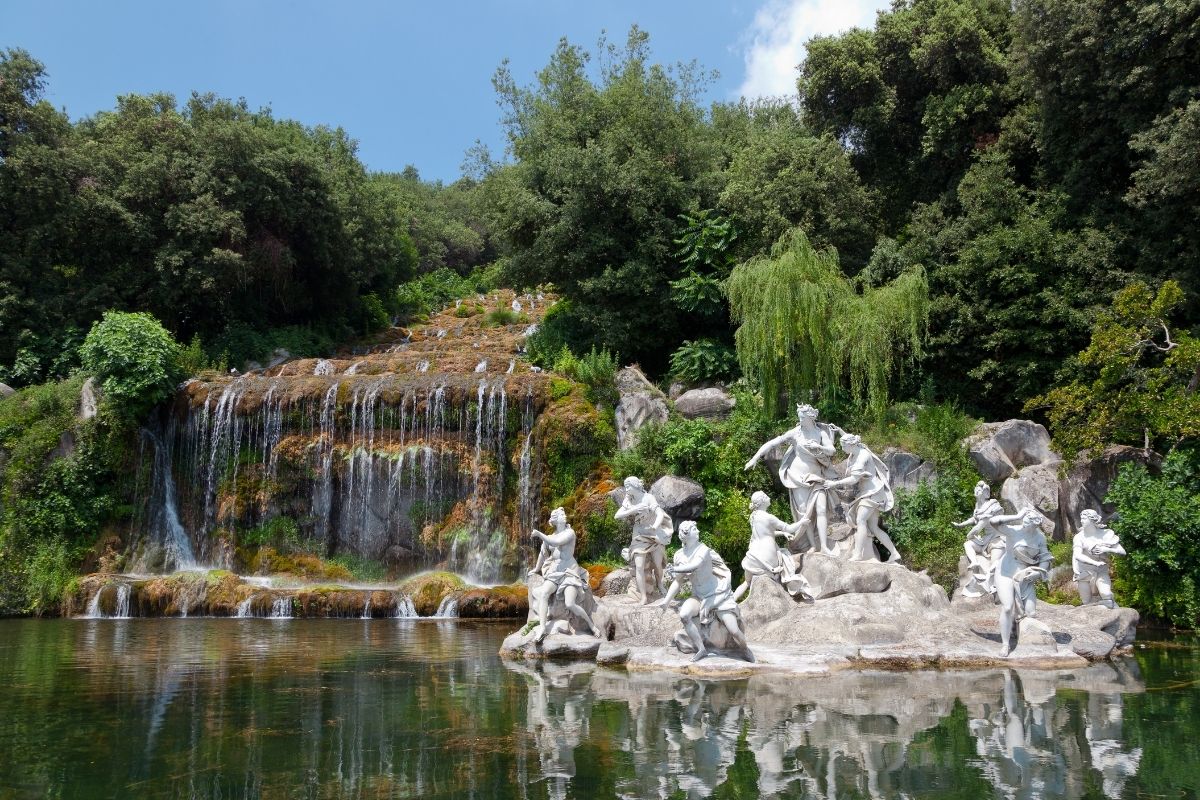 Unesco, Parco della Reggia di Caserta veduta del parco, Fontana di Diana e Atteone 